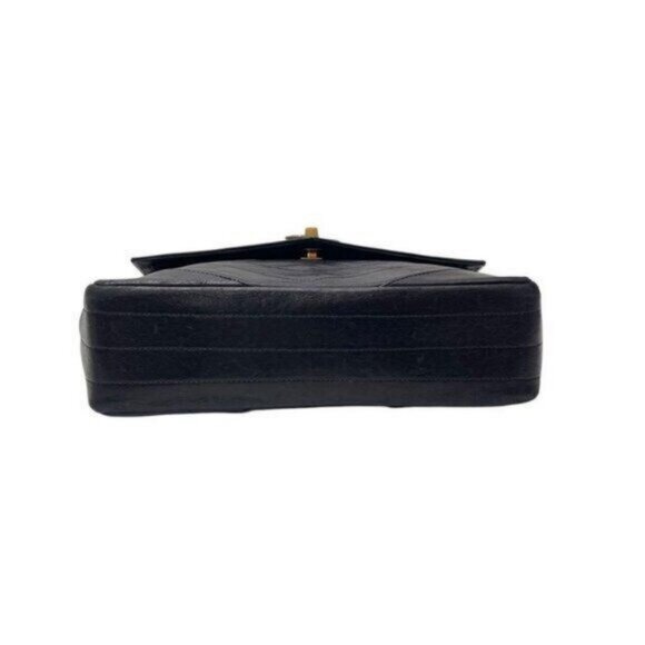 CHANEL 24K Classic Flap Bag Vintage Envelope Chevron Lambskin Leather Purse - Picture 9 of 11